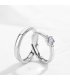R668 - Silver Gemstone Couple Ring