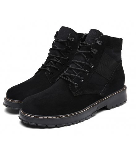 MS427 - Men's black military boots