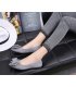 SH077 - Pointed Flat Bow Black Shoes