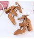 SH100 - High Heeled Suede Foot Ring Strap Shoes