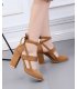 SH100 - High Heeled Suede Foot Ring Strap Shoes