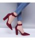 SH105 - High heels pointed buckle hollow shoes