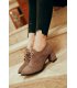 SH118 - Autumn thick heel pointed lace-up boots