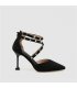 SH218 - Square heel rivet high heel sandals