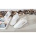 SH316 - Embroidered leaves light white shoes