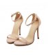 SH234 - Nude Stiletto High Heel Ankle Strap Sandals
