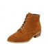 SH267 - Suede Pointed Toe Lace-Up Boots