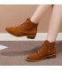 SH267 - Suede Pointed Toe Lace-Up Boots