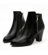 SH272 - Hollow High Heeled Black Ankle Boots