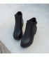 SH274 - Buckle Belt Round Toe Boots