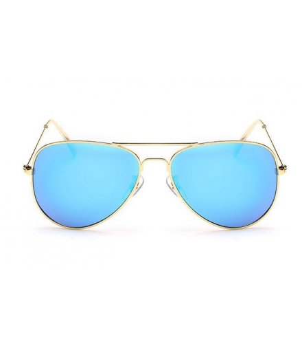 SG158 - Gold frame ice blue sheet Sunglasses