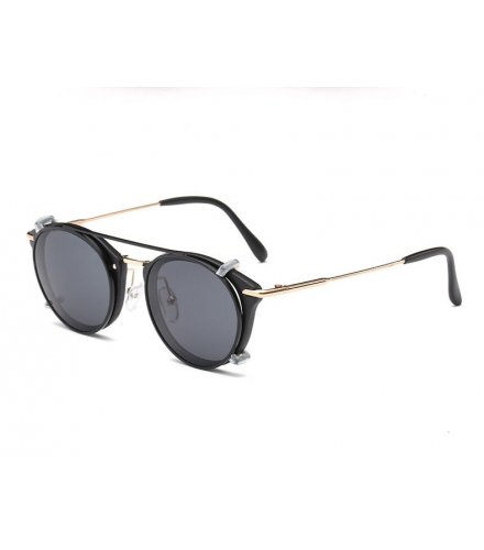 SG404 - Retro round frame detachable external sunglasses