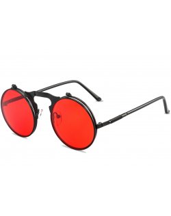 SG609 - Retro metal punk steam flip sunglasses