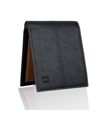 WA075 - Black mens Simple wallet