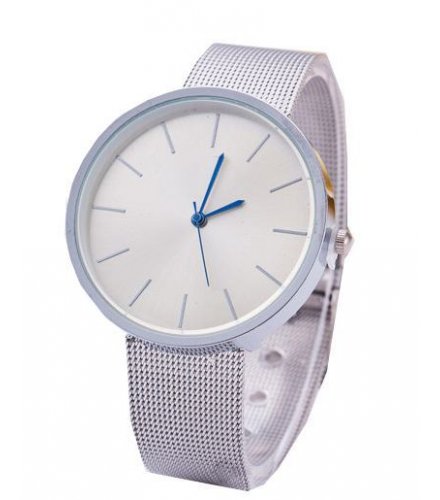 W1015 - Silver White Dial Clear Watch