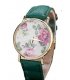 W1336 - Floral PU leather watch