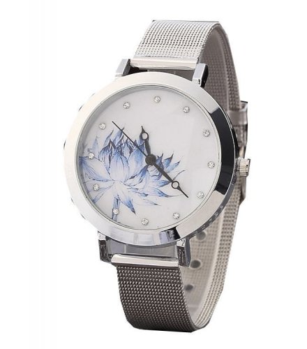 W222 - Silver Floral Watch