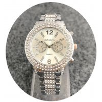 W2428 - Silver Rhinestone MK Watch