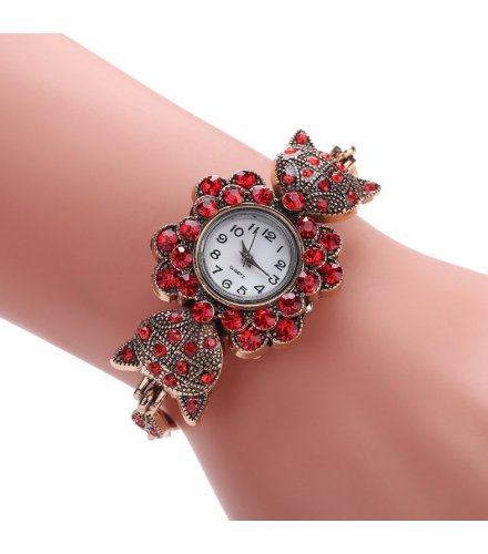 W2883 - Red rhinestone Watch