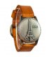 W3001 - Retro Eiffel Tower leather quartz watch