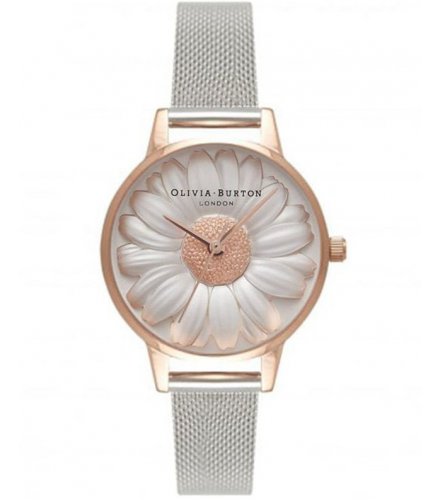 W3082 - Silver Floral Watch