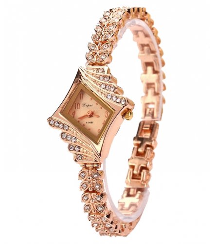 W3157 - Diamond-shaped watch alloy bracelet watch