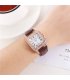 W3324 - Ladies full diamond square shell quartz watch