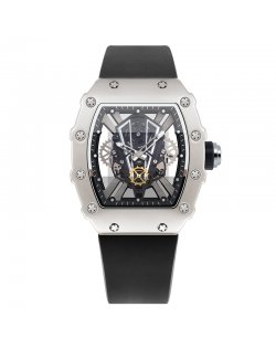 W3833 - Curved Mirror Hollow Surface Men's Watch