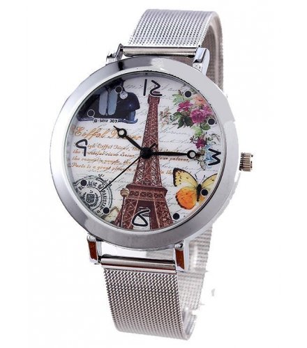 W935 - White Eiffel Tower Watch