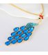N736 - Luxury Blue Peacock Necklace