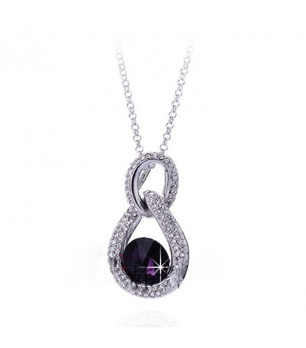 N343 - Wild Purple Droplet Necklace