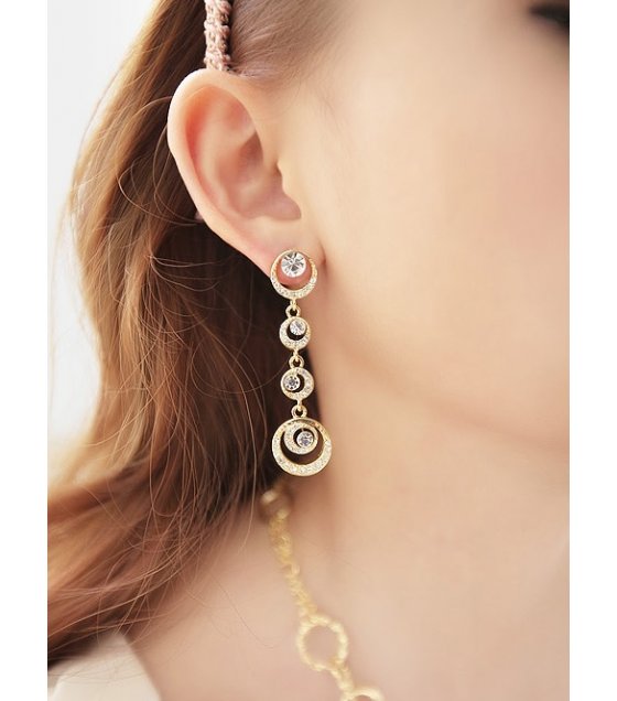E187 - Full Circle Diamond Earrings |Sri lanka