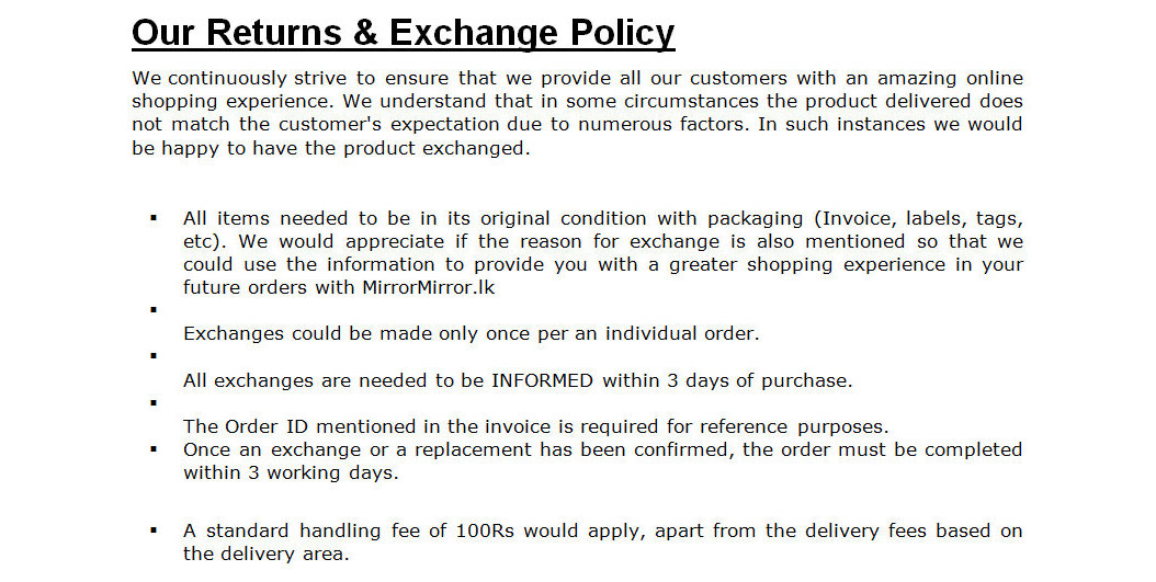 return-exchange-policy